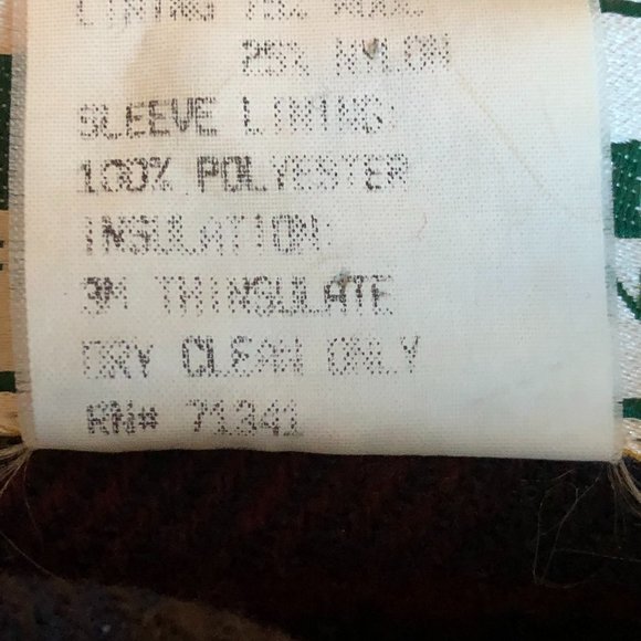 A GORGEOUS RED WOOL LL BEAN PEACOAT L/XL - Picture 5 of 5